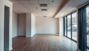 Empty retail shop interior before fitout
